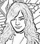 coloriage high school musical gabriella portrait